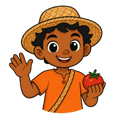 Ti Boug, la mascotte de l'app prix fruits & légumes Réunion